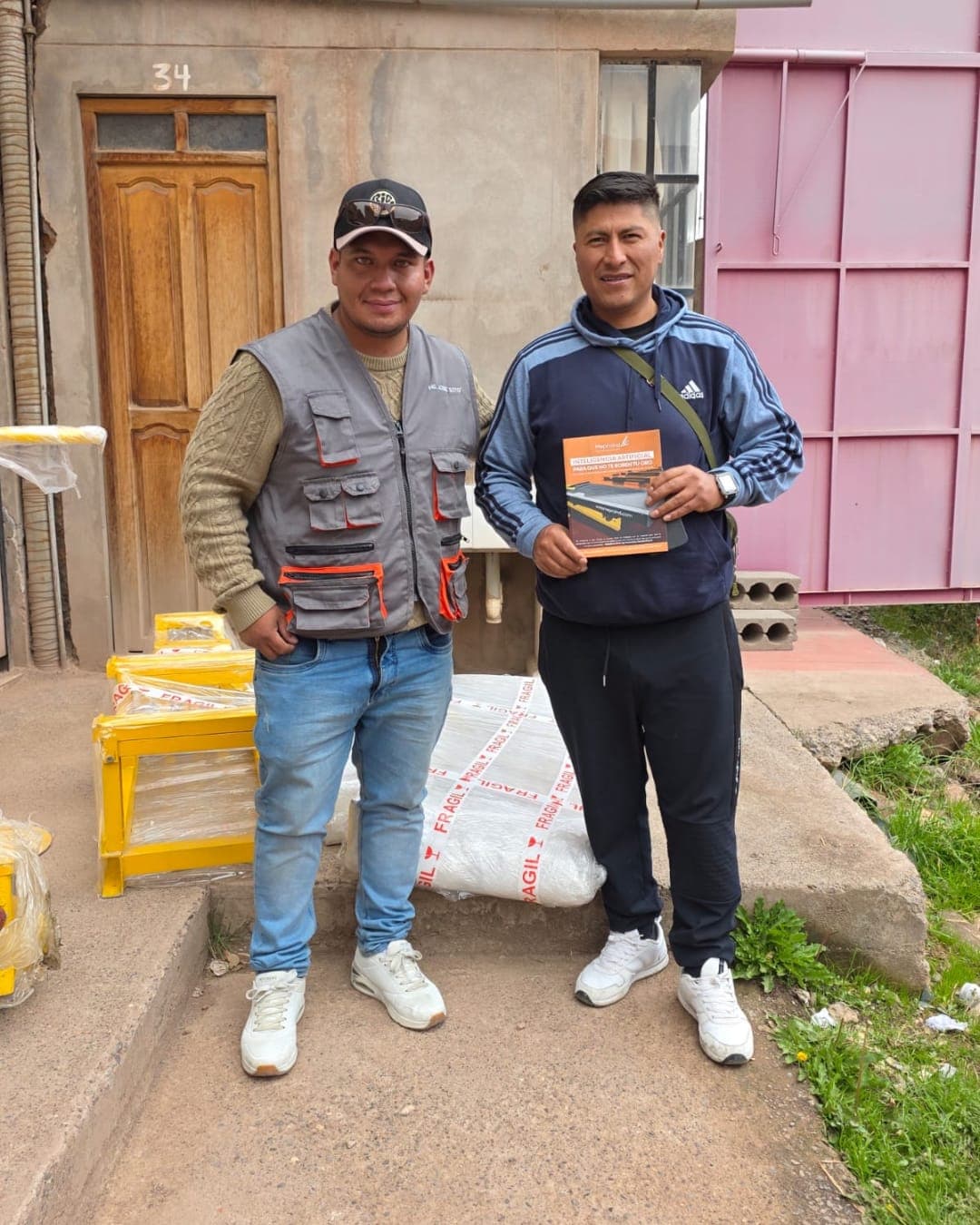 Entrega de una mesa gravimétrica Meproind en la puerta de la operación del cliente